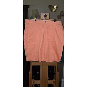 Havana Jim Mens Chino Shorts Coral Orange Cotton Twill Size 34 NWT